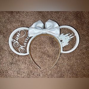 FINAL SALE 🤍 3D-Printed Disney Mickey Mouse Bride Ears - “Just Married” 💍